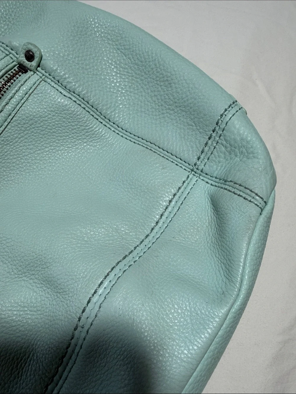 The Sak Sequoia Hobo Mint Green Pebbled Leather Shoulder Bag  Purse